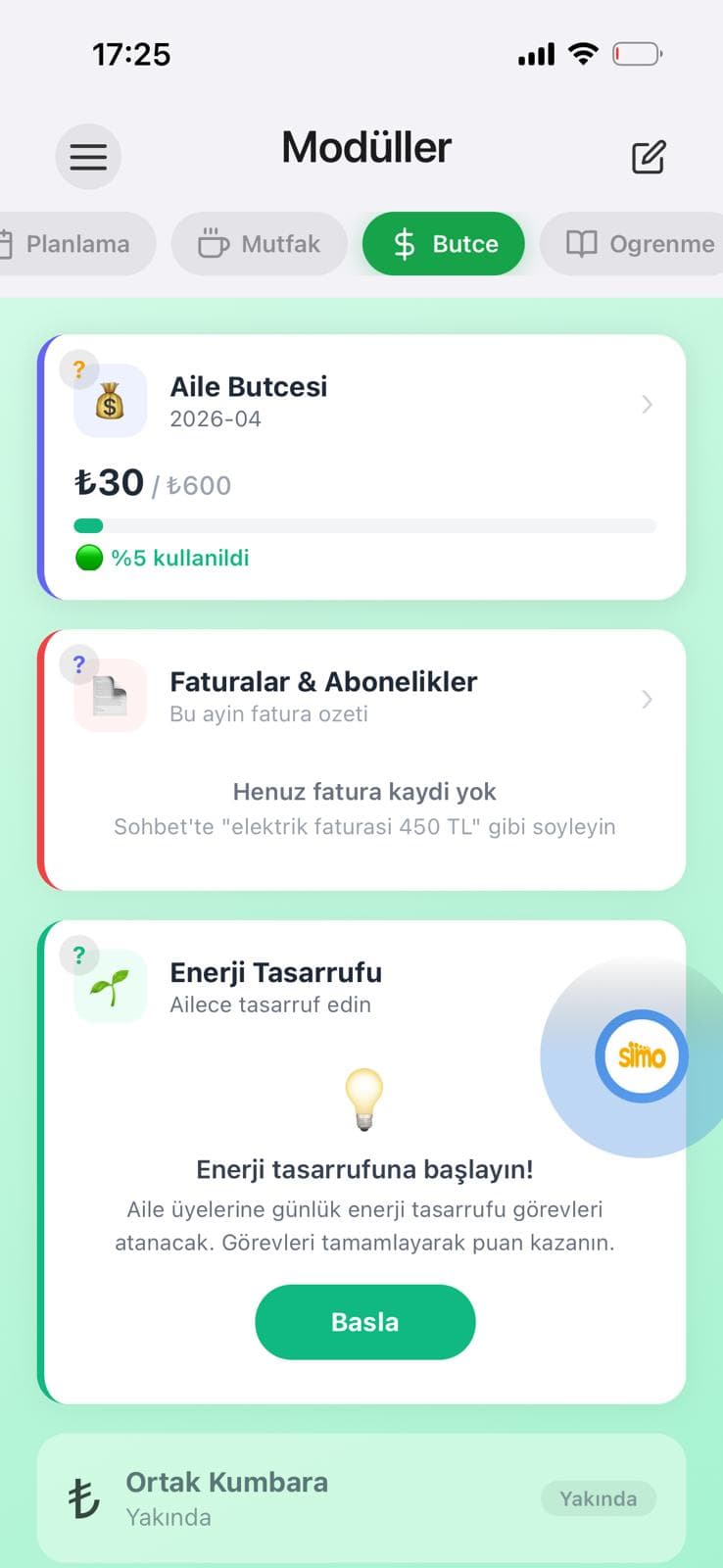 Ailenizin Parası Artık Kontrollü — Simo
